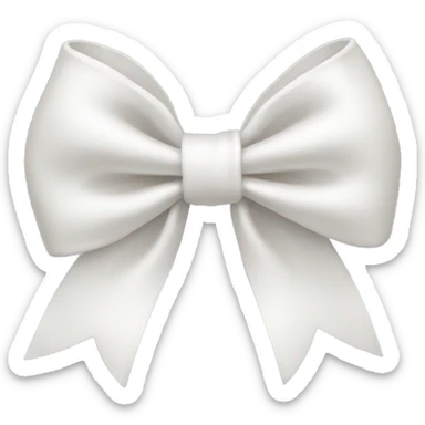 white satin bow sticker