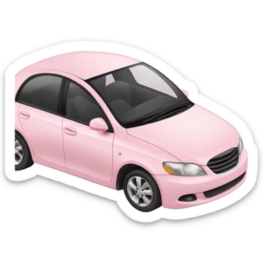 light pink car sticker