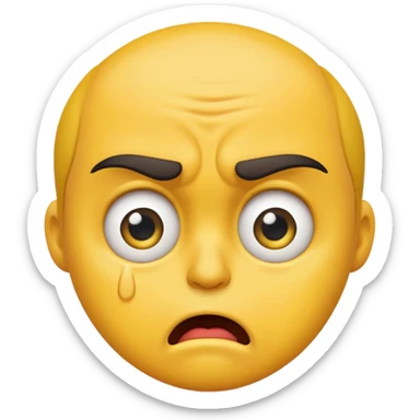Angry pleading emoji sticker