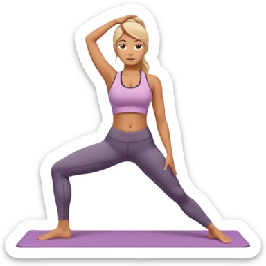 donna che fa yoga sticker