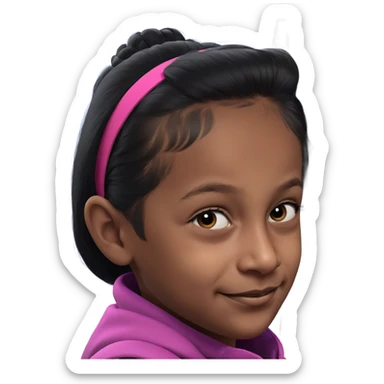 girl with black hairband sticker