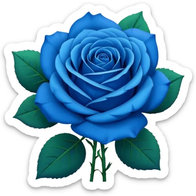 Blue rose bouquet sticker