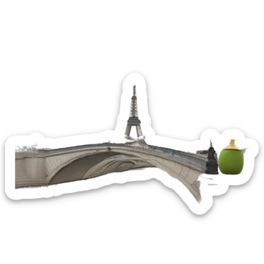 Paris point alexandre iii bridge sticker