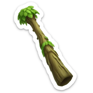 druid staff with green top sticker