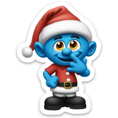 Christmas Smurfs  sticker