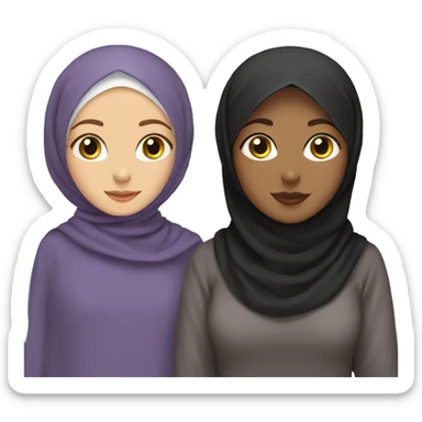 Hijabi and cat sticker