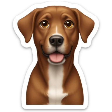 Brown dog sticker