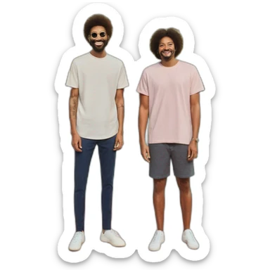 Tall and short friends sticker