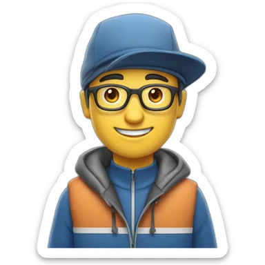 Profesor Educación Física con gorro de pescador Adidas joven  sticker