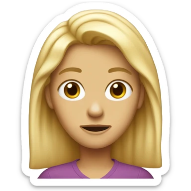 A ugly blonde sticker