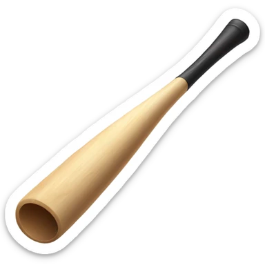 Baseball bat with a hole sticker