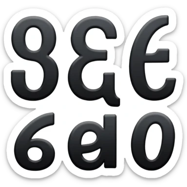 Lower case letters sticker