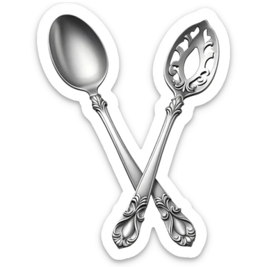 Fancy elegant aesthetic deluxe expensive utensil  sticker