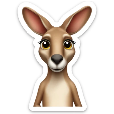 Kangaroo with ❤️ in hands sticker