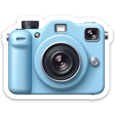 light blue mini camera sticker