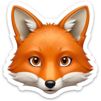 fox face sticker