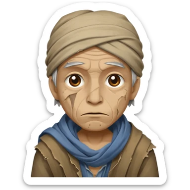 beggar sitting sticker
