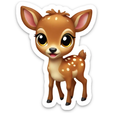 Baby deer sticker