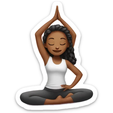 Girl in yoga sticker