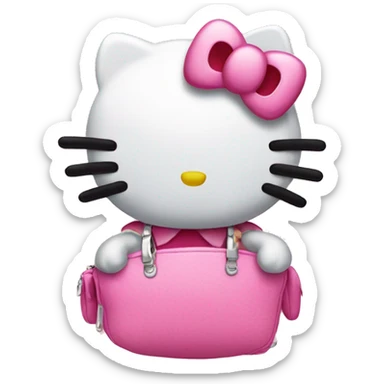 Hello kitty with dollar signs sticker