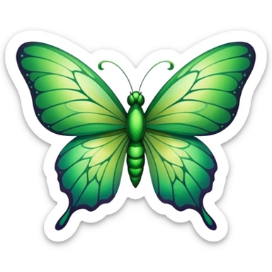 Mariposa verde sticker