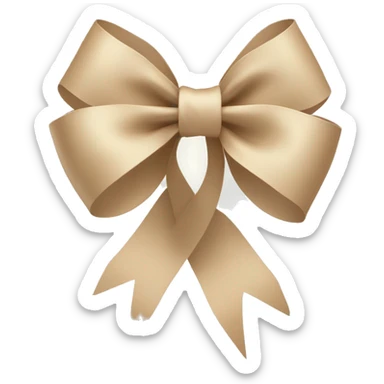 Coquette Beige ribbon sticker
