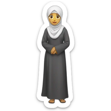 Qamis et hijab Câlin sticker