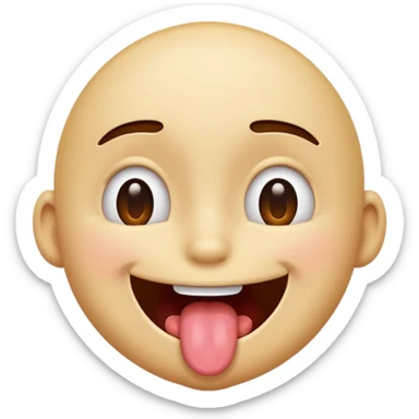 Use 😜 and put✌️on the tongue sticker