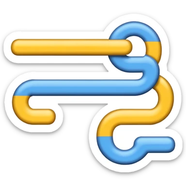 Nur drei Balken zur Seite oben blau in der Mitte weiß und dann unten gelb sticker