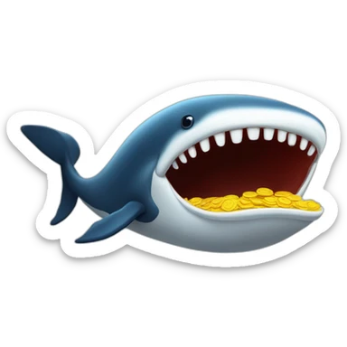 whale--greedy- money sticker
