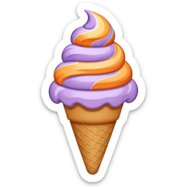 icecream sunset colors Lila and orange sticker