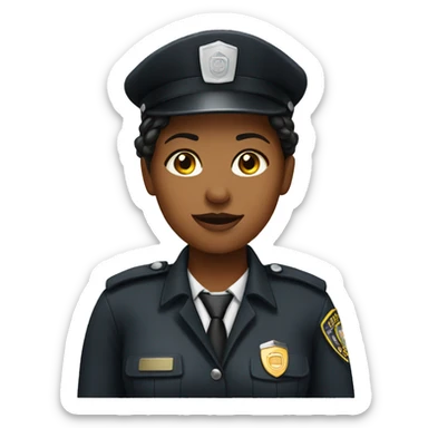 woman security guard sticker