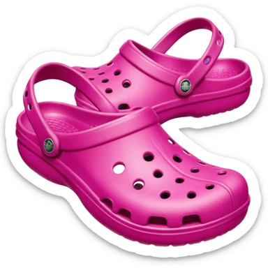 Fusica pink crocs emoji sticker