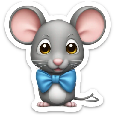Mice with a bow sticker