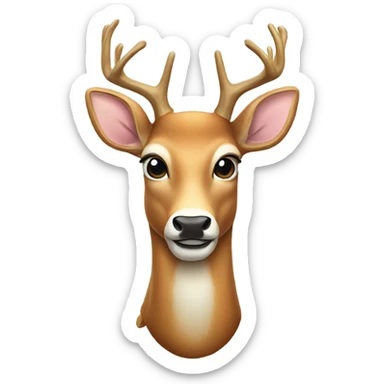 a money-loving deer sticker