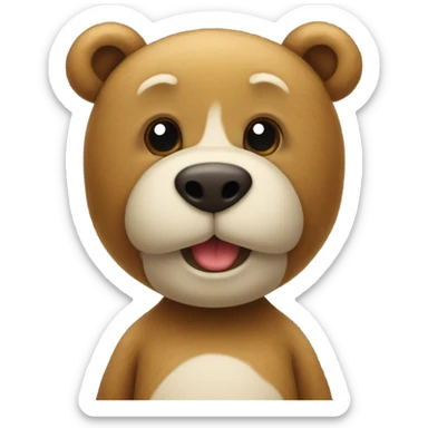 Nounours avec un noeud autour du cou sticker