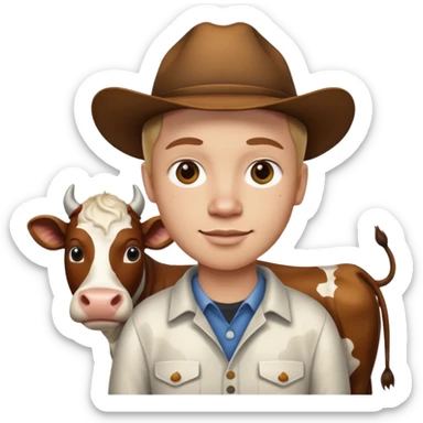 😏+🐮Add these two emojis sticker