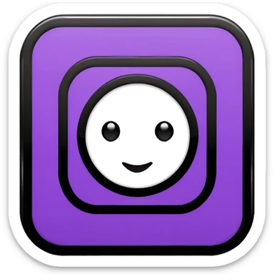 black pixel art vinyl with a purple and white striped middle label, pixel art sticker