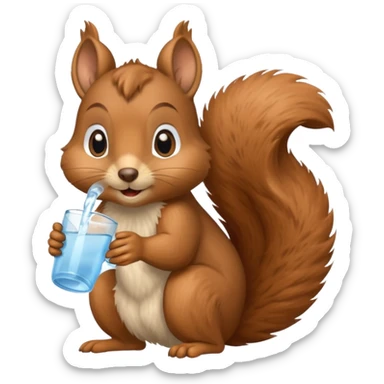  Suu çeken sincap sticker