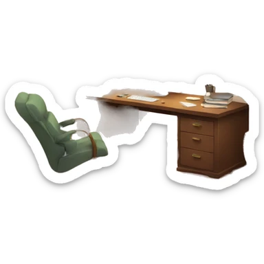 Cozy home office  sticker