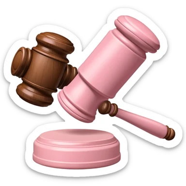 light pink gavel sticker