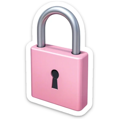 light pink Lock sticker