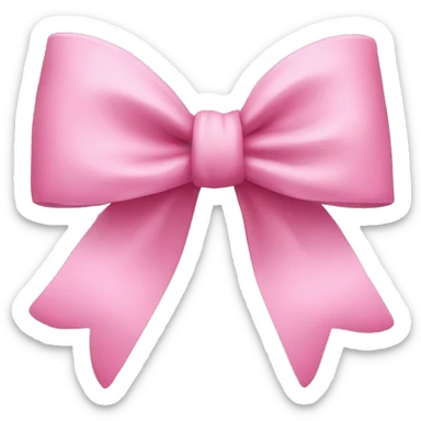 Pink bow sticker