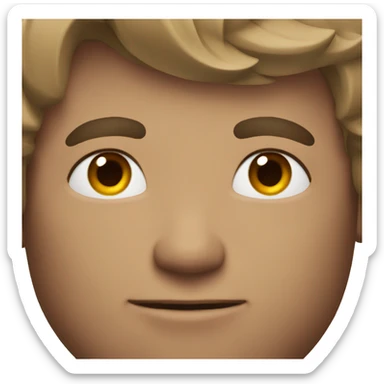 a guy with mid brow hair sticker