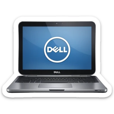 generate an ios genmoji of a dell laptop sticker