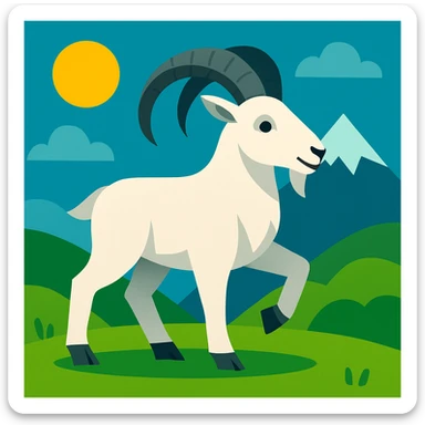 Mountain goat sticker