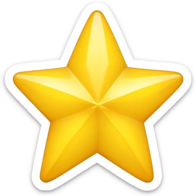 Yellow star 3d sticker