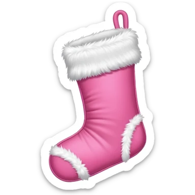 an aesthetic pink  christmas stocking sticker