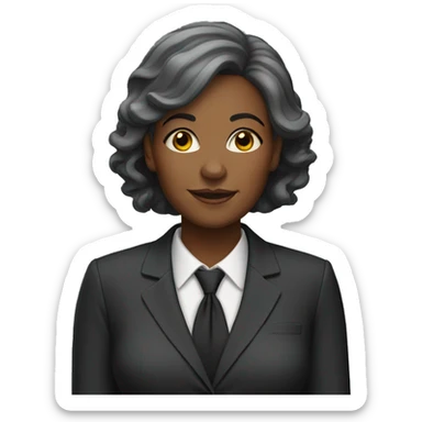 A  middle-aged  black  woman  dressed  in  a  suit. sticker