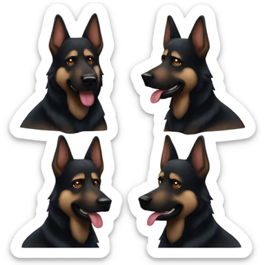 Black German Shepherd WWE sticker